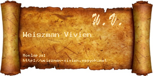 Weiszman Vivien névjegykártya