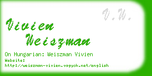 vivien weiszman business card